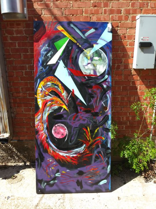 Painting titled "Phoenix" by Sam Alberts, Original Art, Acrylic