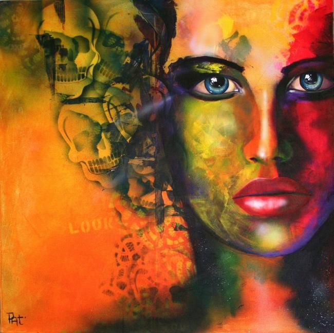 Painting titled "Ensorceleuse" by Patricia Klimov, Original Artwork