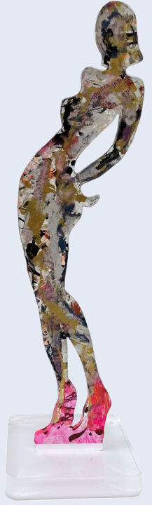 Sculpture intitulée "Top Monica 42" par Patmoli, Œuvre d'art originale, Résine