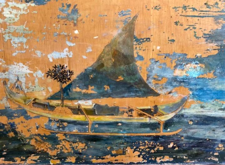 Pittura intitolato "Off Java" da Paton Miller, Opera d'arte originale, Olio