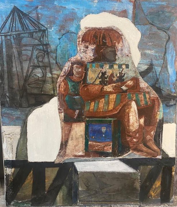 Pittura intitolato "Puppet Show" da Paton Miller, Opera d'arte originale, Olio