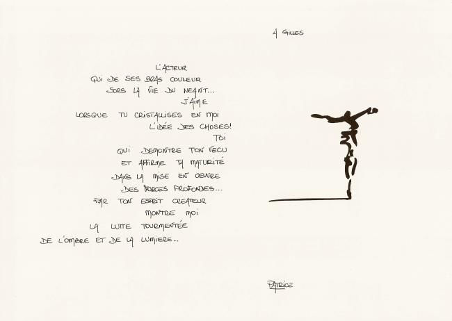 Drawing titled "à Gilles" by Patou.B, Original Artwork