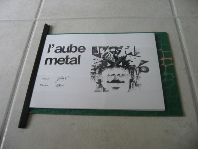 Dessin intitulée "Aube Métal" par Patou.B, Œuvre d'art originale, Encre