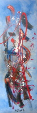 Peinture intitulée "reflexion" par Patou.B, Œuvre d'art originale