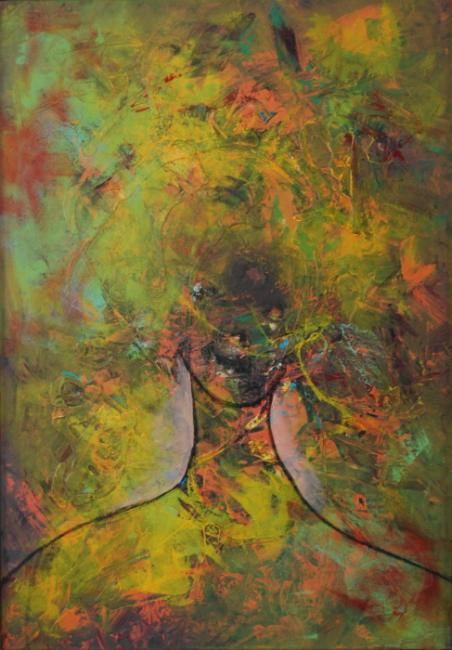 Painting titled "apparition 1" by Patou.B, Original Artwork