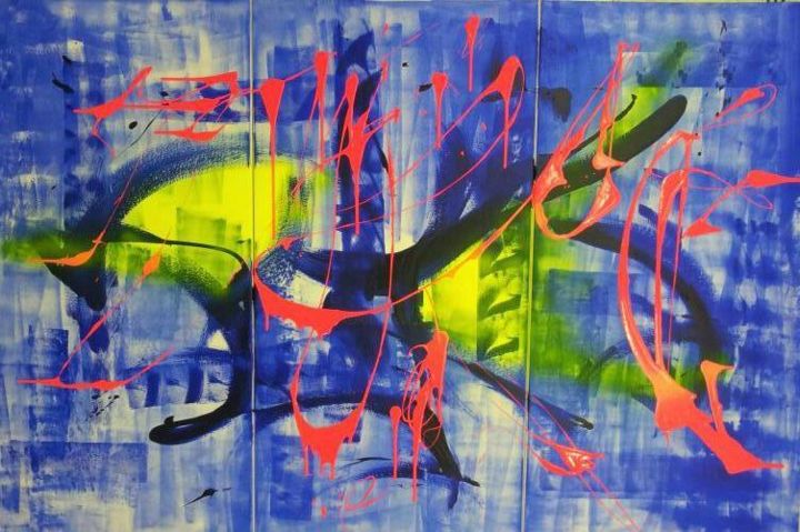 Painting titled "ruade" by Patou.B, Original Artwork