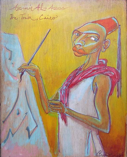 Schilderij getiteld ""Azmir-al-azar"" door Patou Deballon, Origineel Kunstwerk, Acryl
