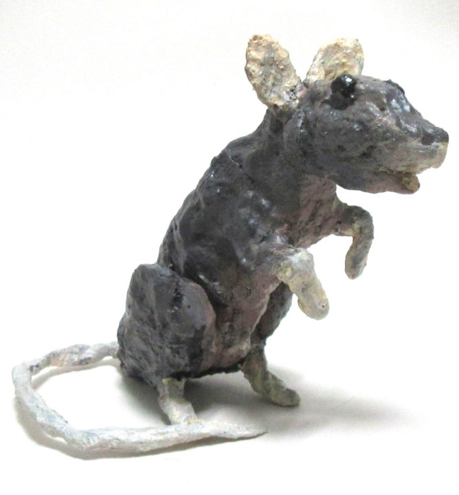 Sculptuur getiteld ""Rat 1" - rata 1" door Patou Deballon, Origineel Kunstwerk, Anders