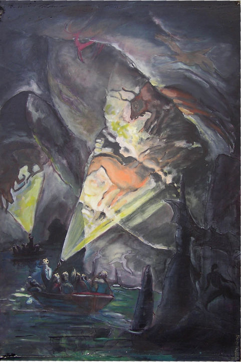 Картина под названием ""La merveilleuse vi…" - Patou Deballon, Подлинное произведение искусства, Акрил