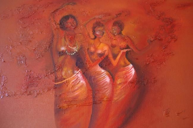 Peinture intitulée ""Bouquet de femmes"" par Patpicture, Œuvre d'art originale, Huile