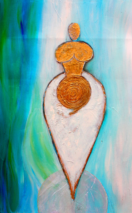Peinture intitulée "mother earth" par Patricia Queritet, Œuvre d'art originale,