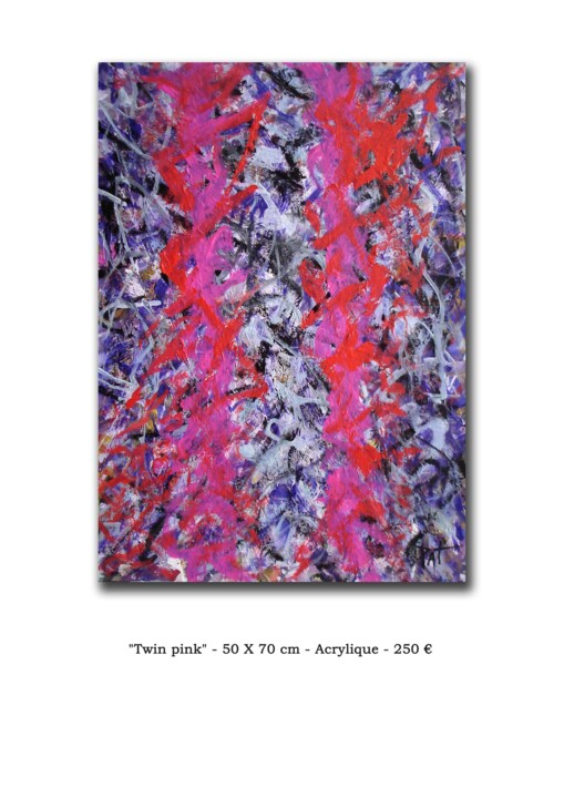 Peinture intitulée "twin pink" par Patrice Bercier, Œuvre d'art originale