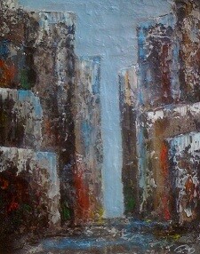 Painting titled "Blizzard" by Patrice Brunet, Original Artwork, Oil