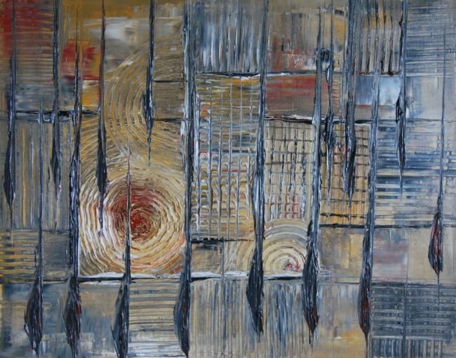 Painting titled "Texture N°64" by Patrice Butel, Original Artwork, Oil