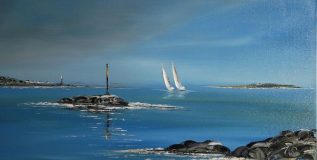 Painting titled "Bretagne 328" by Patrice Butel, Original Artwork, Oil