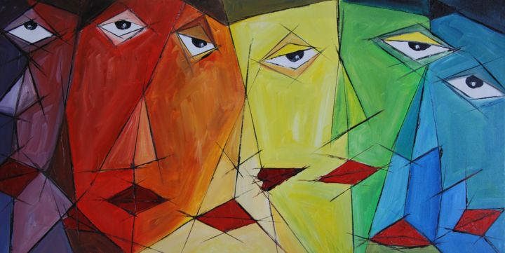 Картина под названием "Obsession" - Patrice Butel, Подлинное произведение искусства, Масло