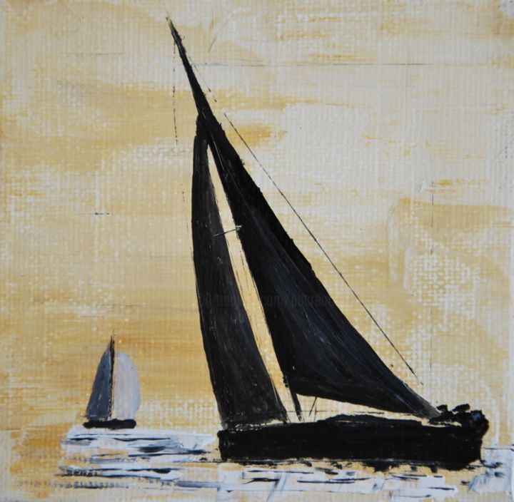 Malerei mit dem Titel "Micro marine 411" von Patrice Butel, Original-Kunstwerk, Öl