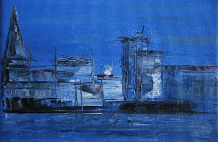 Peinture intitulée "La Rochelle vieux p…" par Patrice Butel, Œuvre d'art originale