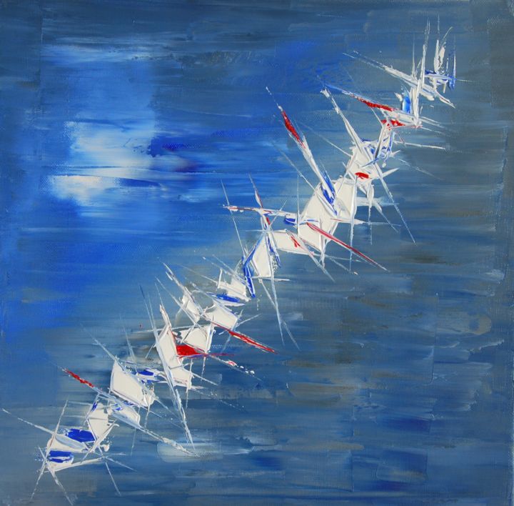 Peinture intitulée "Abstrait n°99 "Gemm…" par Patrice Butel, Œuvre d'art originale, Huile