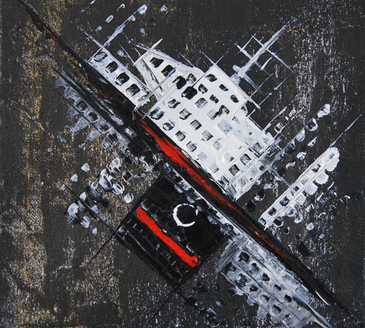 Painting titled "Cargo-689" by Patrice Butel, Original Artwork, Oil