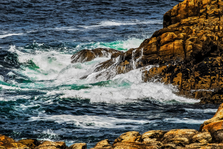 Fotografía titulada "Les brisants de Sai…" por Patrice Corbin, Obra de arte original, Fotografía digital