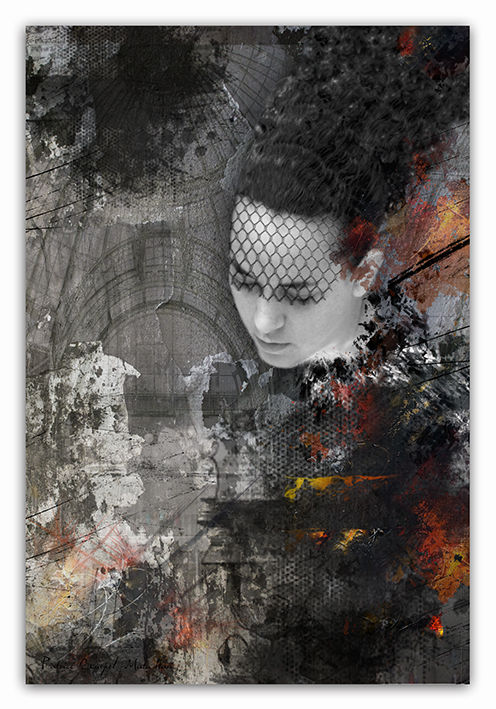 Digitale Kunst getiteld "Mata Hari" door Patrice Couepel, Origineel Kunstwerk, Foto Montage