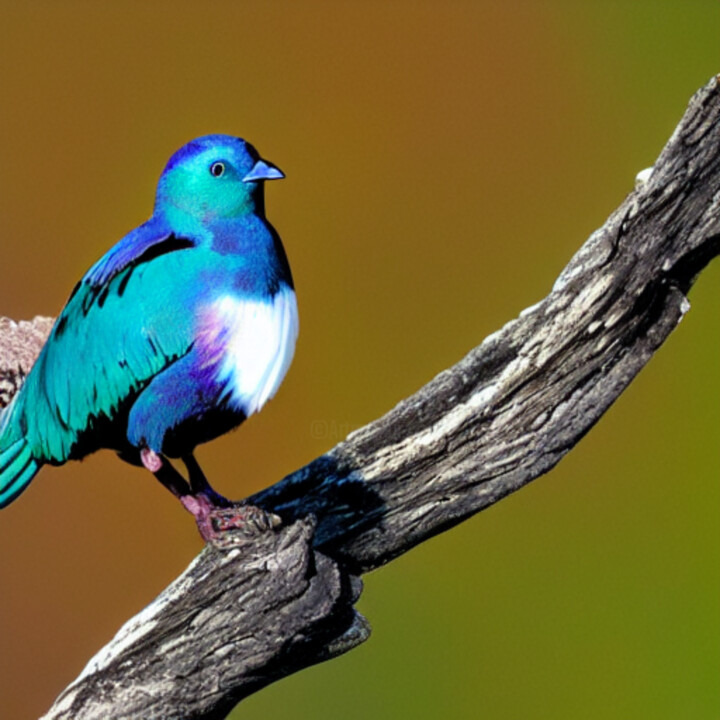"Oiseau bleu" başlıklı Dijital Sanat Patrice Josselin tarafından, Orijinal sanat, AI tarafından oluşturulan görüntü