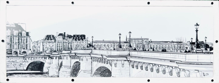 Design intitolato "PARIS Pont-Neuf (El…" da Patrice Le Houedec, Opera d'arte originale, apparecchio