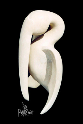 Sculpture intitulée "Long bec" par Patrice Lecomte, Œuvre d'art originale, Pierre