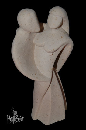 Sculpture intitulée "Dansons" par Patrice Lecomte, Œuvre d'art originale, Pierre