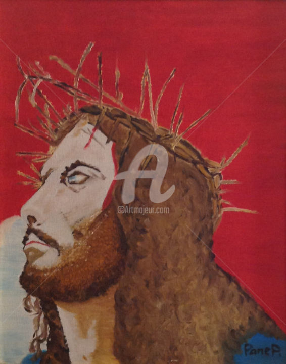 Malerei mit dem Titel "CHRIST" von Patrice Pane, Original-Kunstwerk