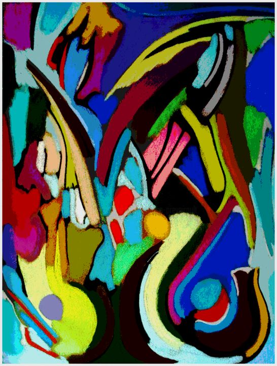 Painting titled "Color Style" by Patrice Preveirault, Original Artwork, Acrylic