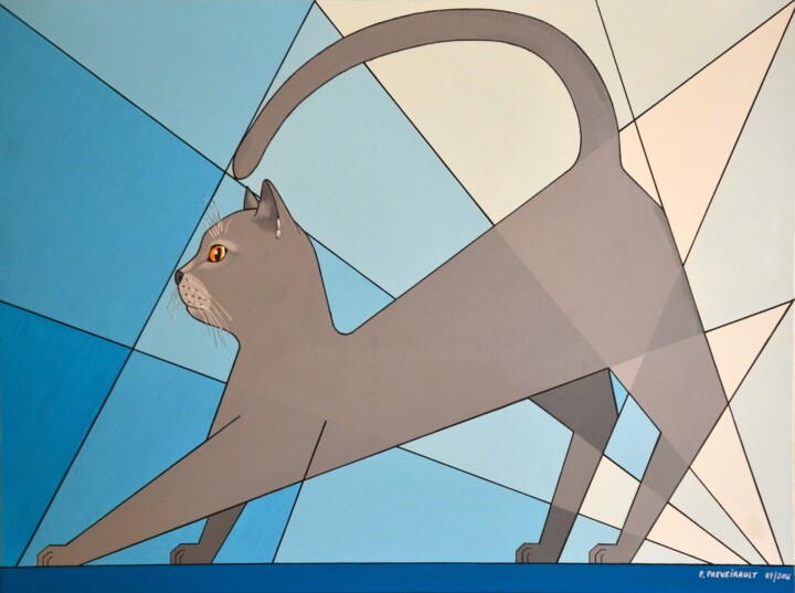 Chat R Treux De Profil Et S Etirant Peinture Par Patrice Preveirault Artmajeur Chat R Treux De Profil Et S Etirant Peinture Par Patrice Preveirault Artmajeur
