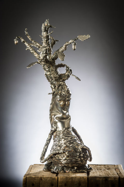 Skulptur mit dem Titel "Repu" von Bueno Patrice, Original-Kunstwerk, Metalle