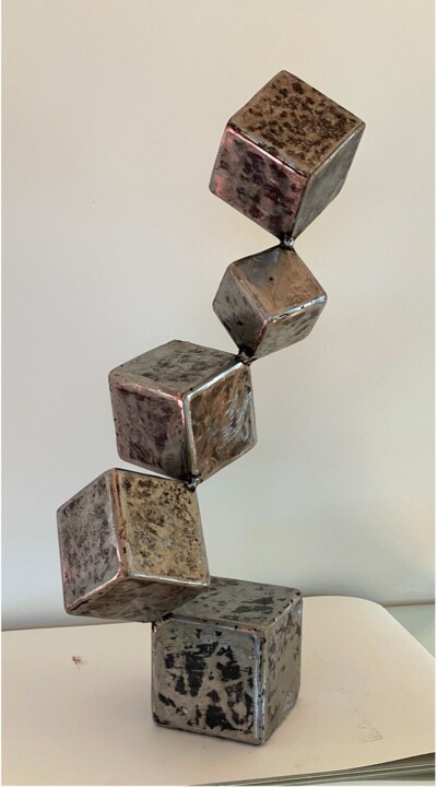 Skulptur mit dem Titel "Escalade" von Patrice Chaland, Original-Kunstwerk, Metalle