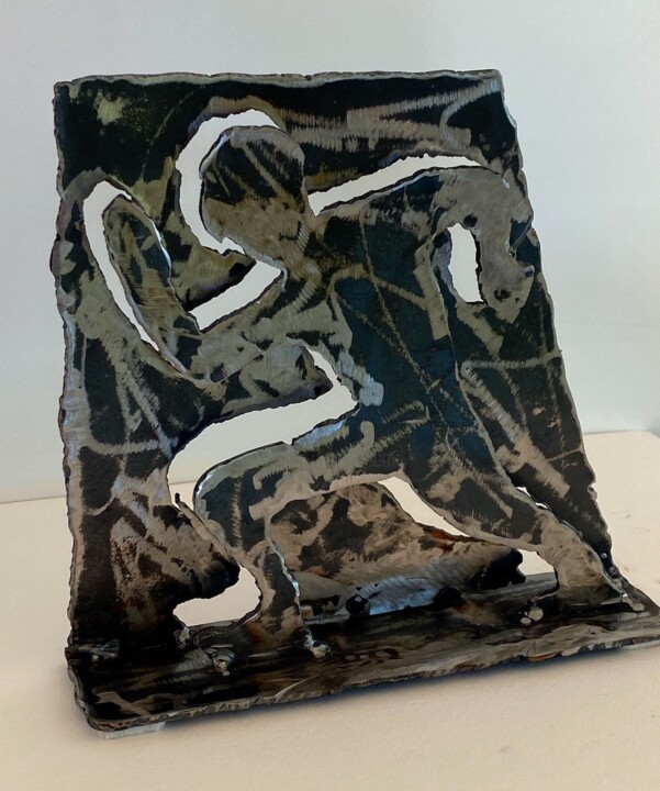 Sculpture intitulée "Plus vite que son o…" par Patrice Chaland, Œuvre d'art originale, Métaux