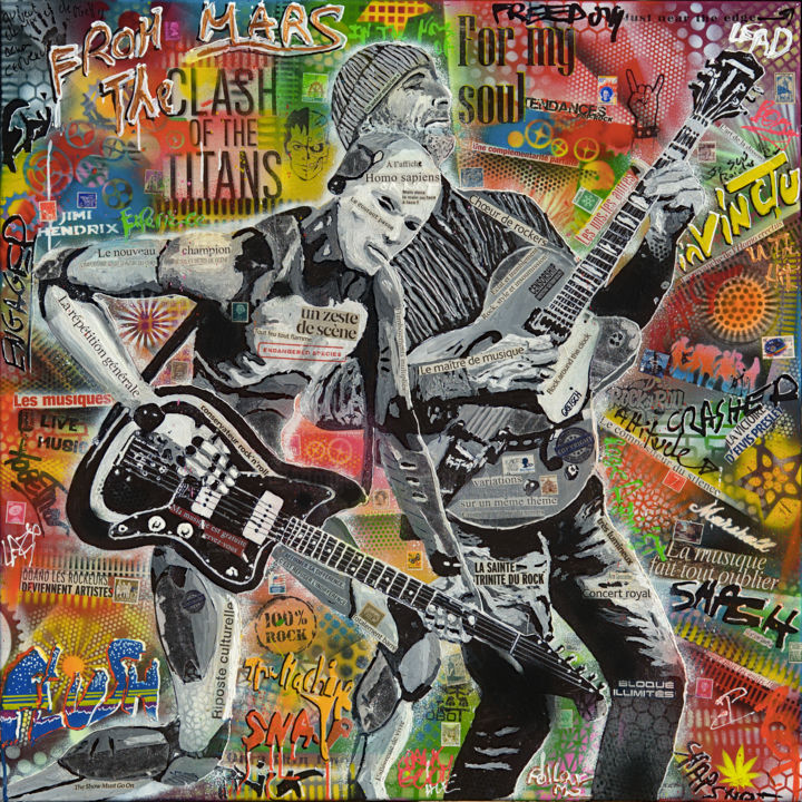 "Clash of Titans" başlıklı Tablo Patrice Chambrier tarafından, Orijinal sanat, Sprey boya