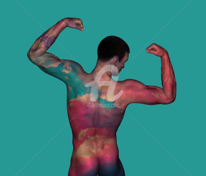 Digital Arts titled "Muscle" by Patricia Antonio, Original Artwork, Photo Montage