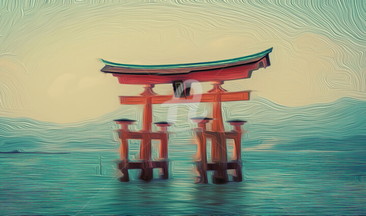 Digital Arts titled "Japanese Art Archit…" by Patricia Antonio, Original Artwork, Photo Montage