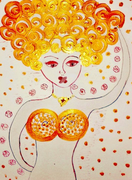 图画 标题为“OMAGGIO A MARILYN” 由Patricia Del Monaco, 原创艺术品, 墨