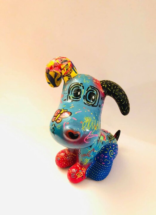 Sculpture titled "Snoopy pop" by Patricia Ducept (Art'Mony), Original Artwork, Acrylic