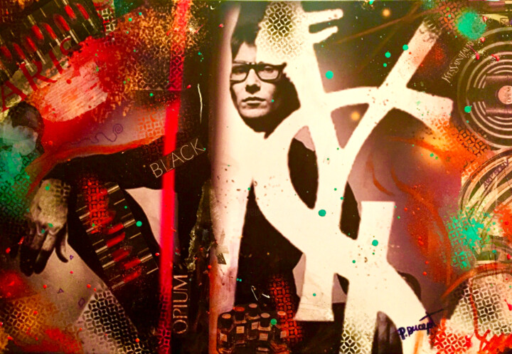 Collages titled "ARTY YSL.jpg" by Patricia Ducept (Art'Mony), Original Artwork