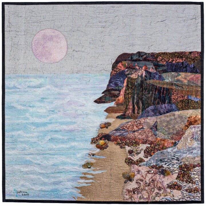 Textile Art titled "California Clair de…" by Patricia Gould, Original Artwork, Fabric