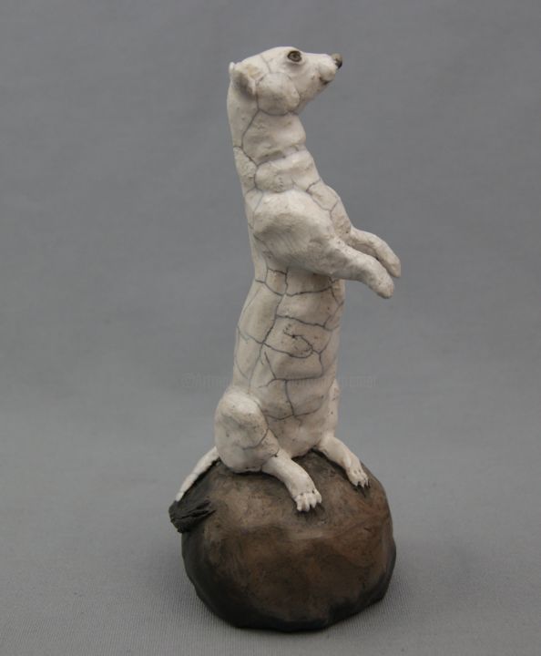Sculpture titled "Hermine.jpg" by Patricia Grenier, Original Artwork, Ceramics