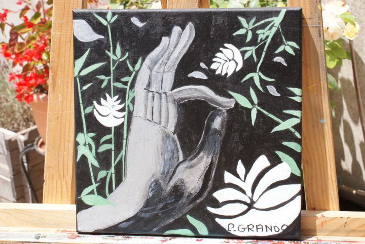 Peinture intitulée "Zen" par Patricia Grando, Œuvre d'art originale, Acrylique