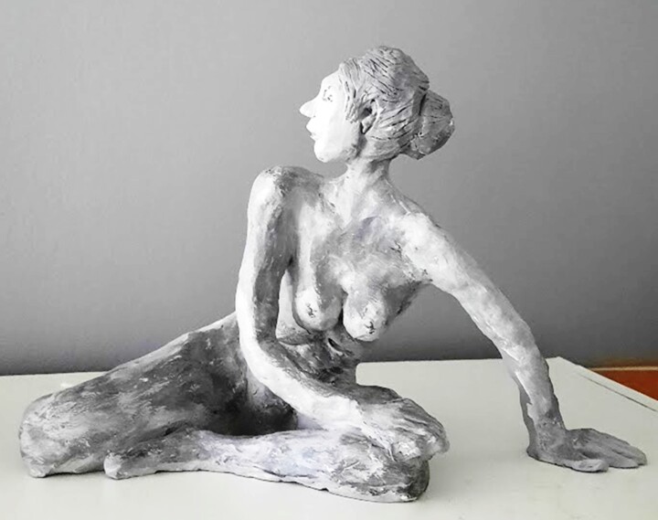 Sculptuur getiteld "Jeanne" door Patricia M. Le Démon Du Crayon, Origineel Kunstwerk, Terra cotta
