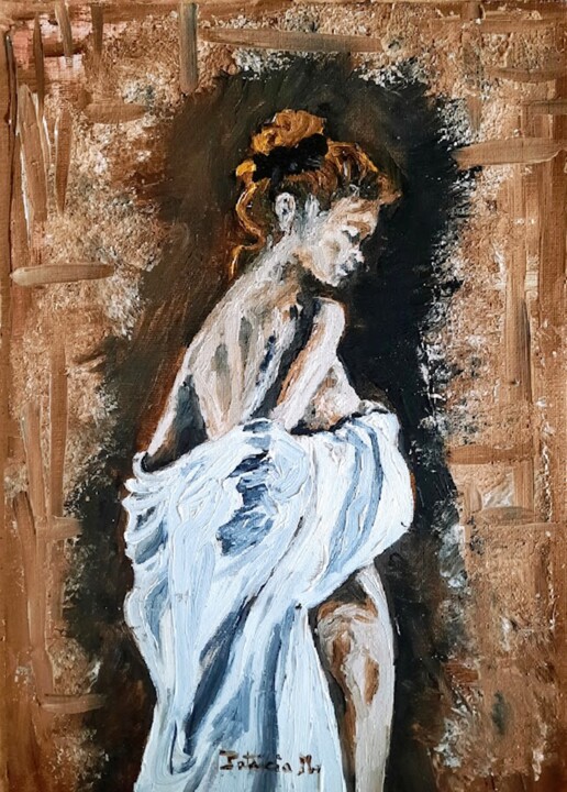 Malerei mit dem Titel "Tant pis..." von Patricia M. Le Démon Du Crayon, Original-Kunstwerk, Öl