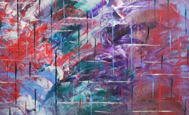 Peinture intitulée "SEQUENTIELLE" par Patricia Mollard Silvestre, Œuvre d'art originale, Acrylique Monté sur Châssis
