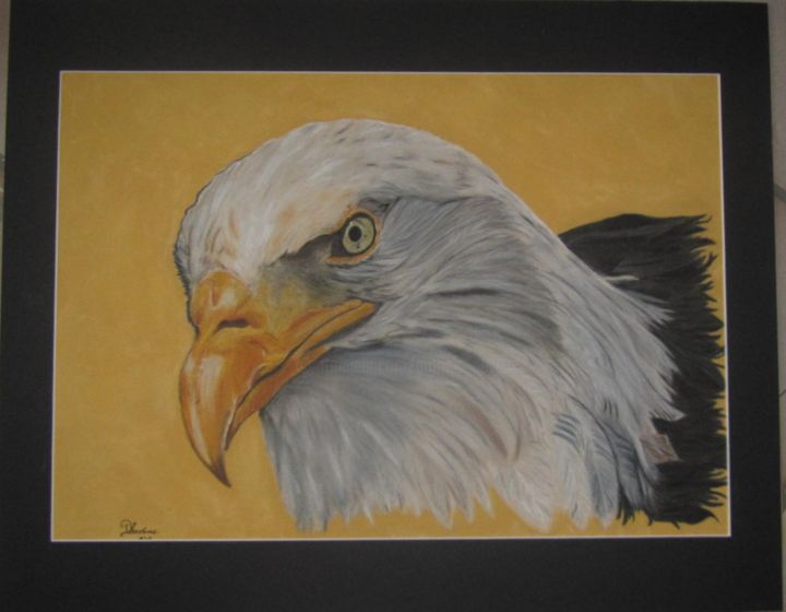 Drawing titled "oiseaux,rapace" by Patricia Neveux, Original Artwork
