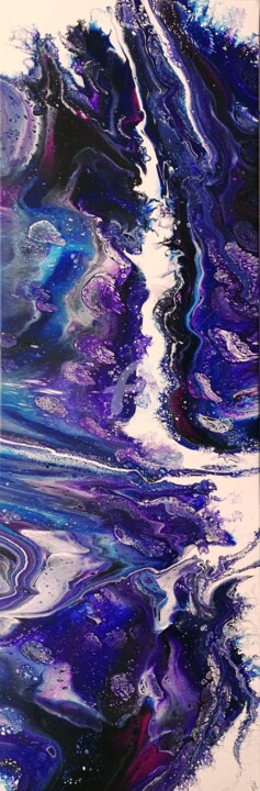 Peinture intitulée "PURPLE RAIN" par Patricia Prevot, Œuvre d'art originale, Acrylique